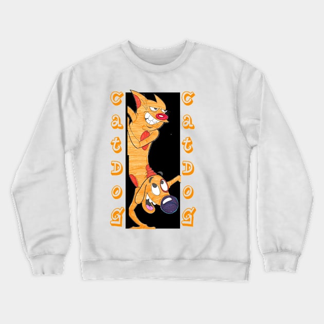 CatDog Crewneck Sweatshirt by Blaze_Belushi